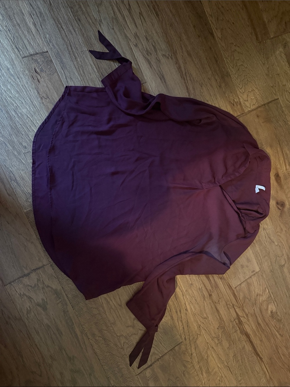 Elle Plum Tie-Sleeve Blouse